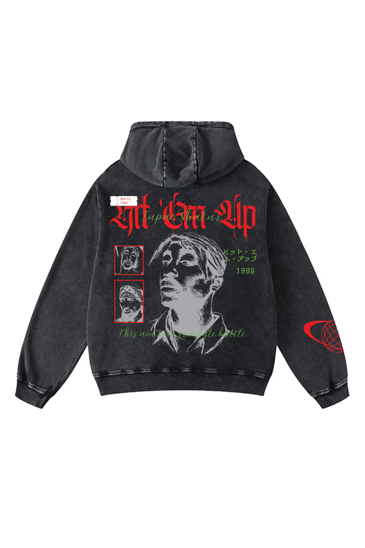 Tupac Shakur Designed Oversized Hoodie