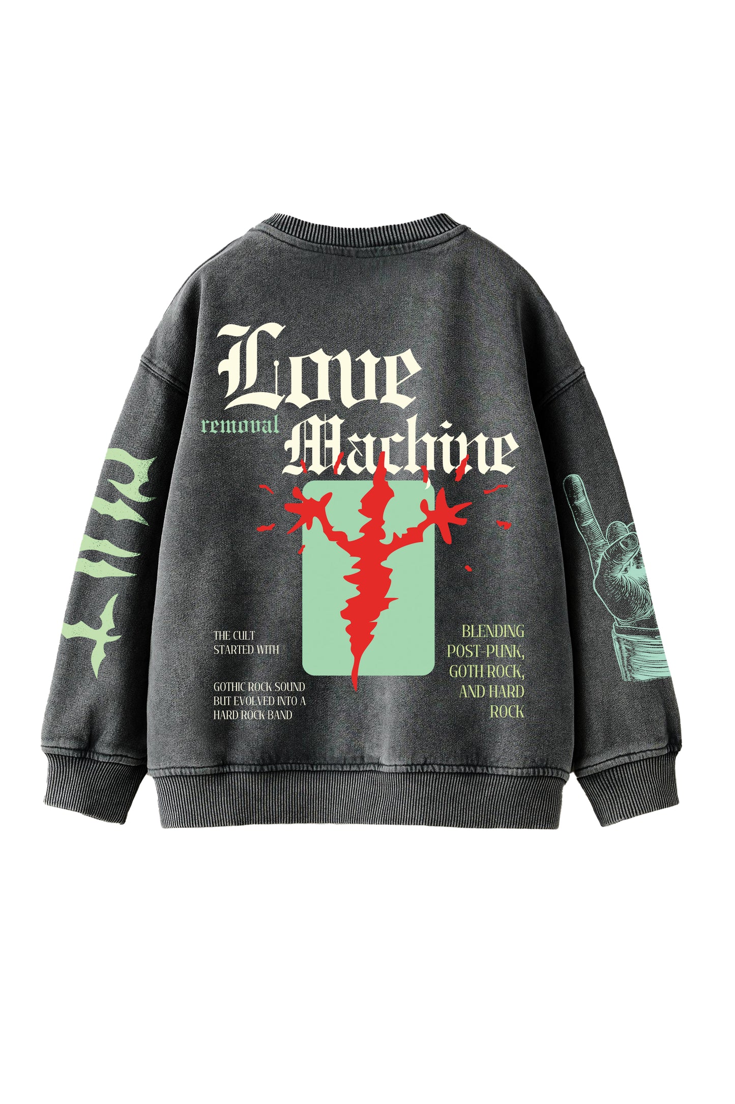 Time Machine Designed Oversized Sweatshirt