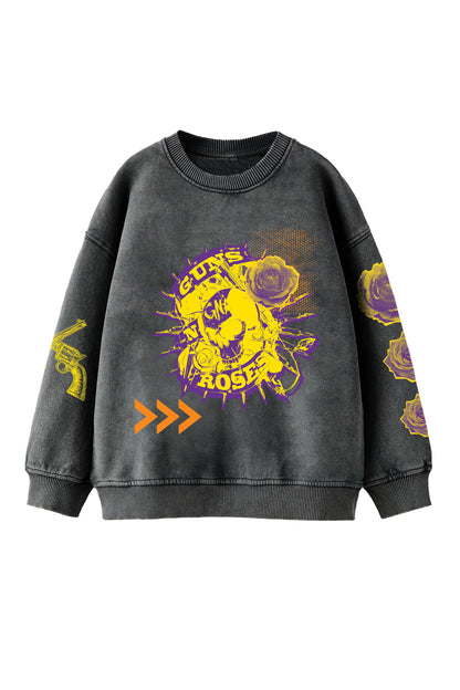 Guns N Roses Designed Oversized Sweatshirt