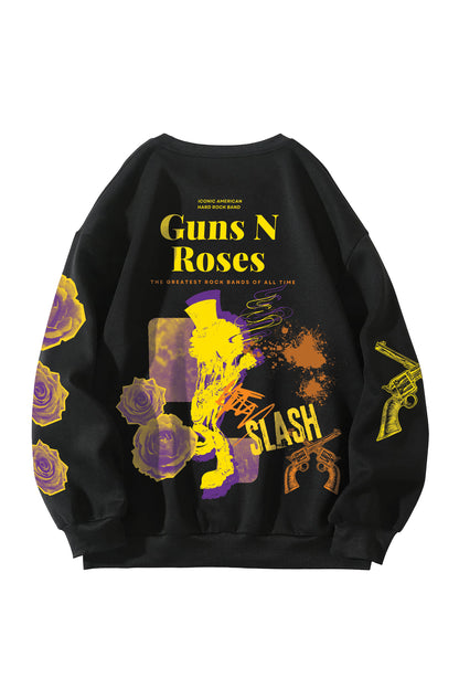 Guns N Roses Designed Oversized Sweatshirt