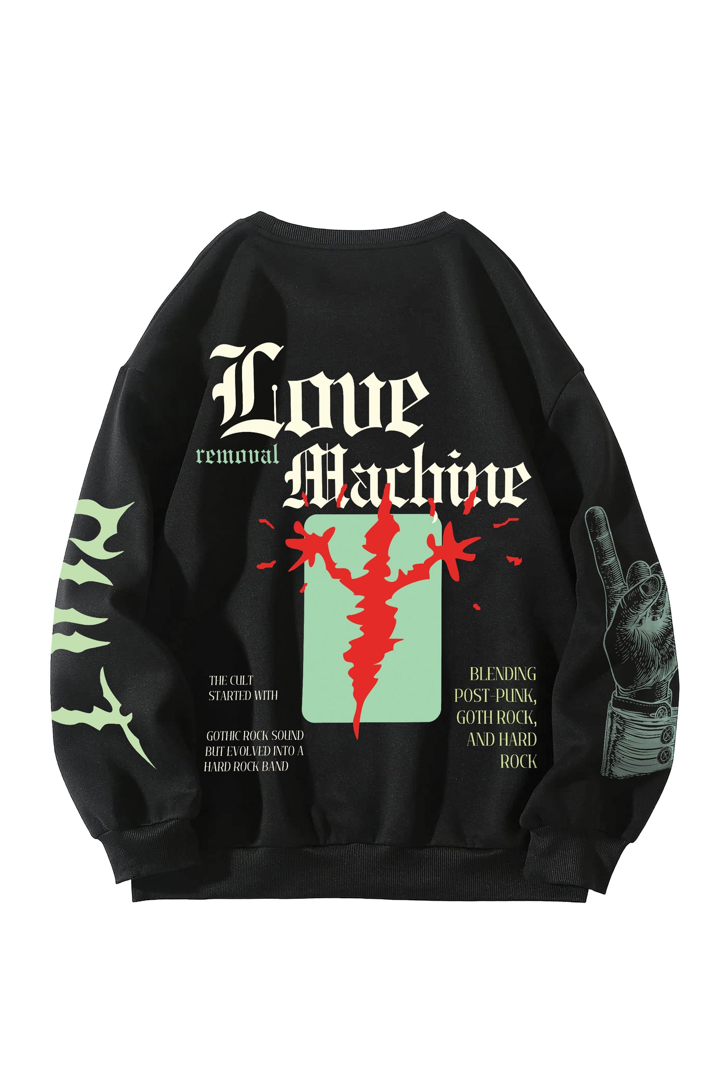 Time Machine Designed Oversized Sweatshirt