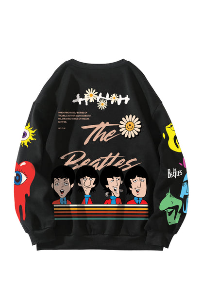 The Beatles Designed Oversized Sweatshirt