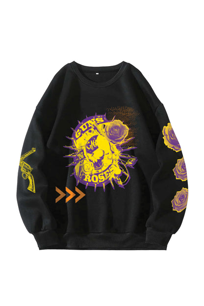 Guns N Roses Designed Oversized Sweatshirt