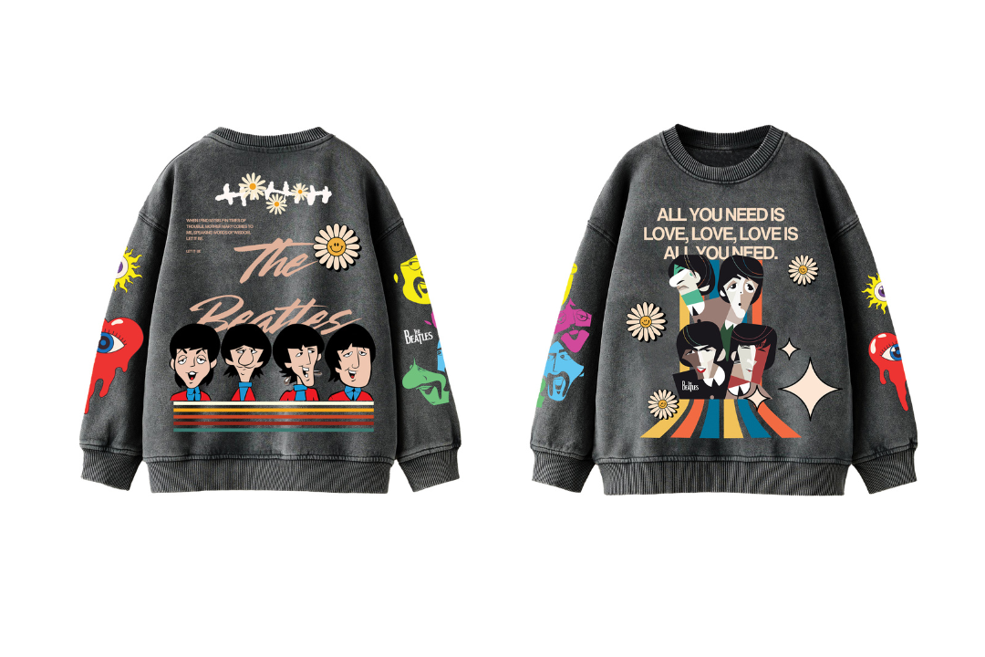 The Beatles Designed Oversized Sweatshirt