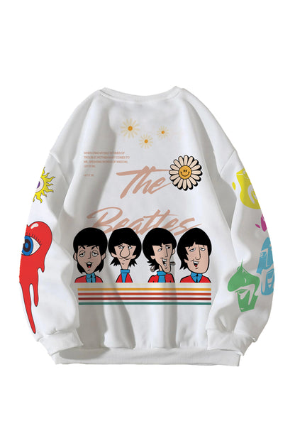 The Beatles Designed Oversized Sweatshirt