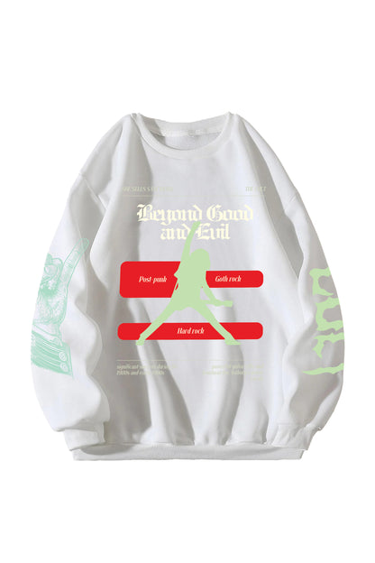 Time Machine Designed Oversized Sweatshirt