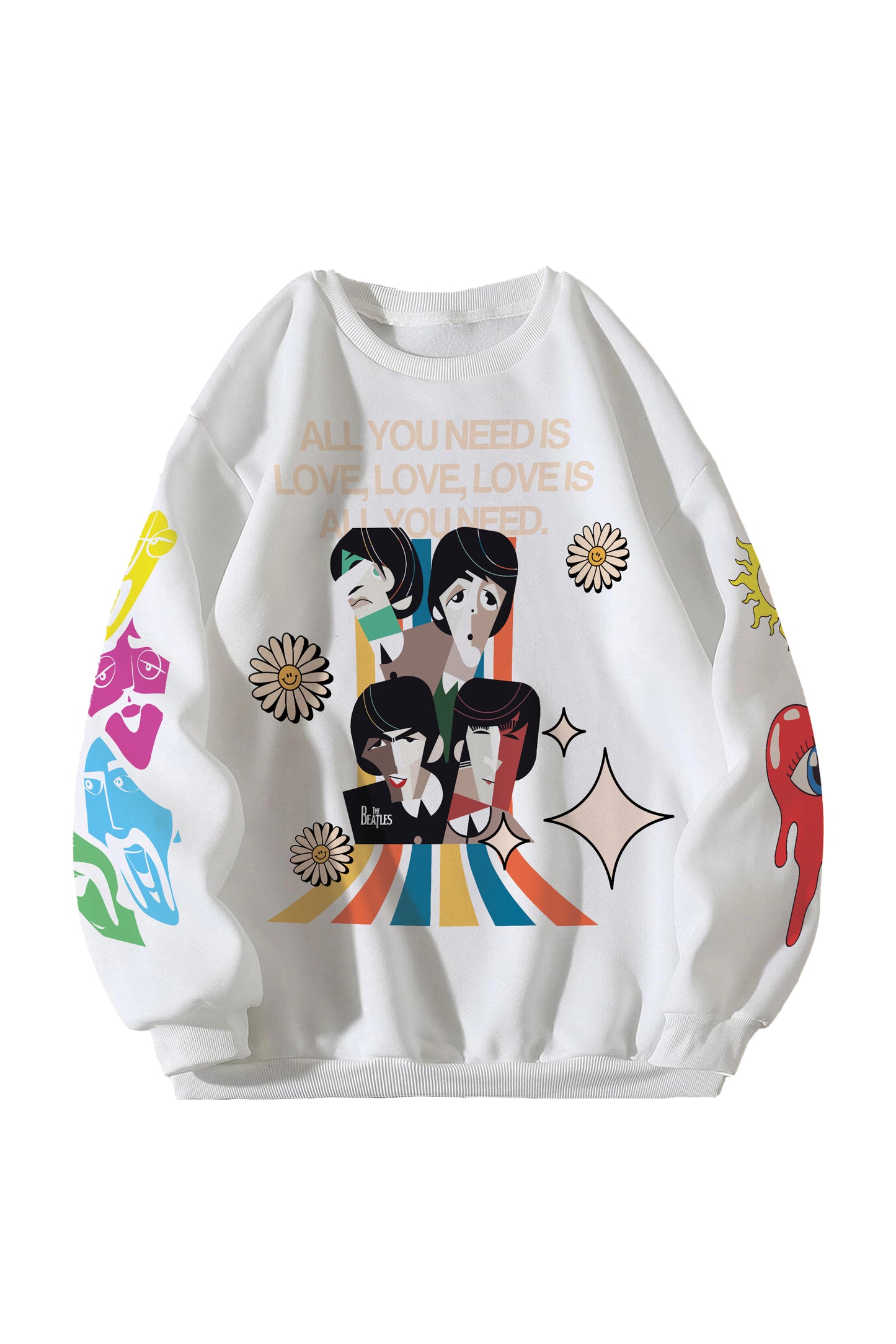 The Beatles Designed Oversized Sweatshirt